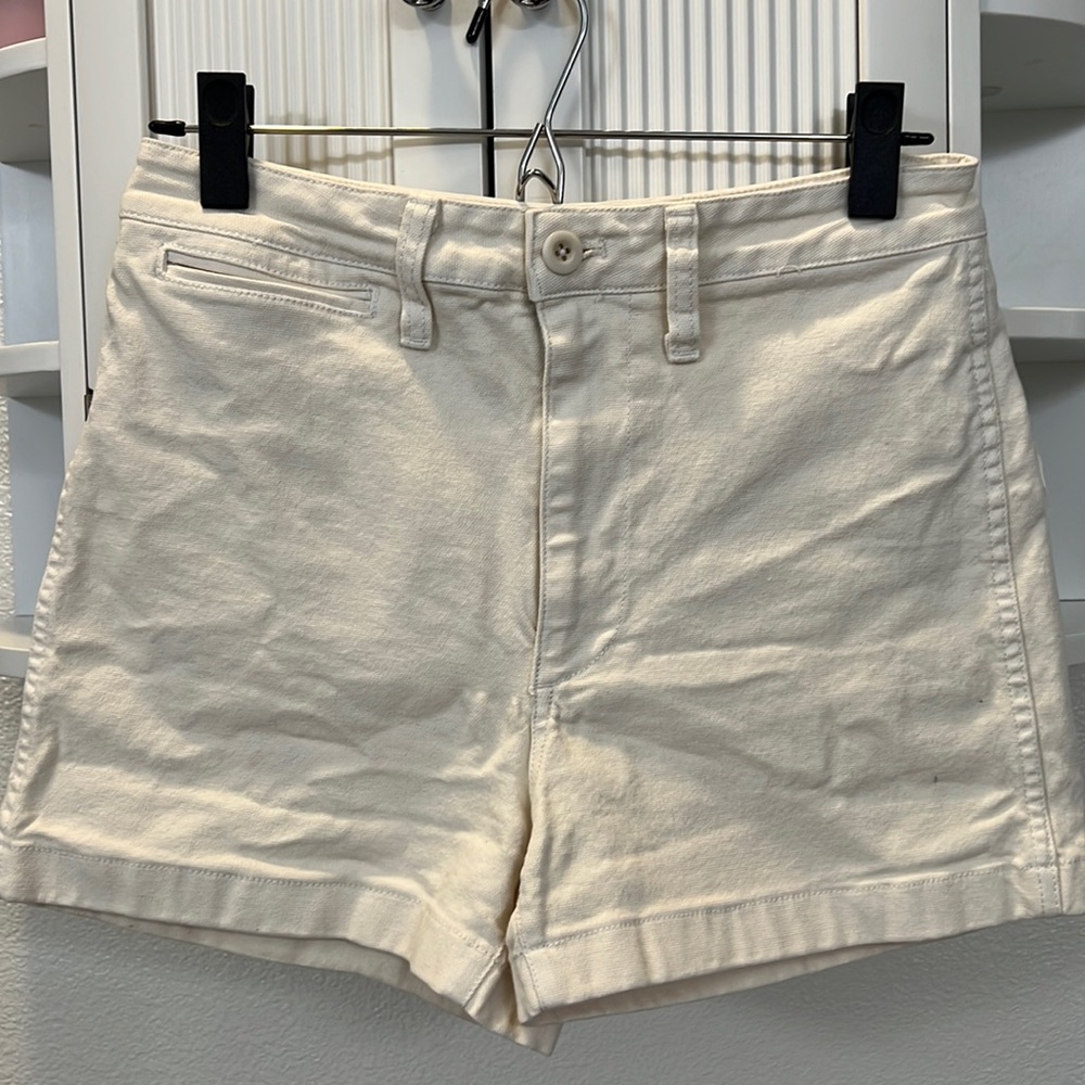 Madewell Cream Denim Shorts